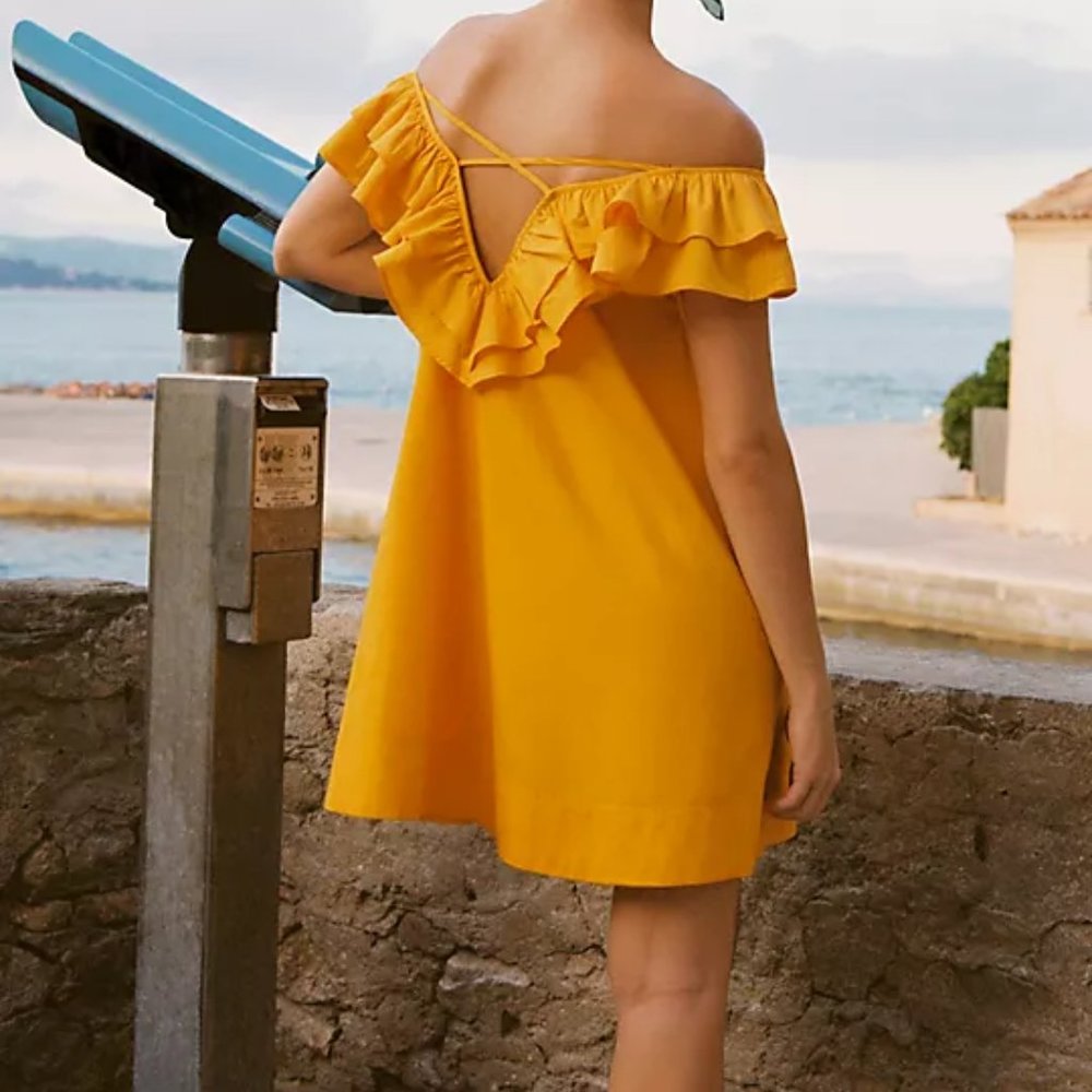 Maeve Ruffle Tunic Mini Dress - Small - Picture 6 of 8
